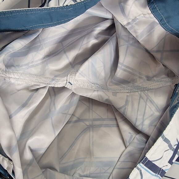 Oakley Silo Mens 38 White Blue Board Shorts Athletic Summer Walking Running - Picture 6 of 14